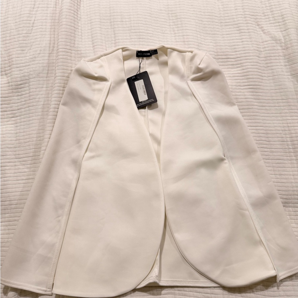 PrettyLittleThing Elegant Cream Cape Jacket